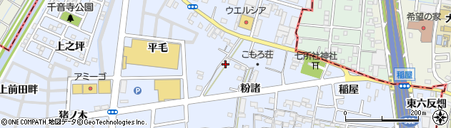 愛知県名古屋市中川区富田町大字千音寺粉諸2291周辺の地図