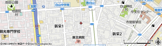 愛知県名古屋市中区新栄1丁目19-6周辺の地図