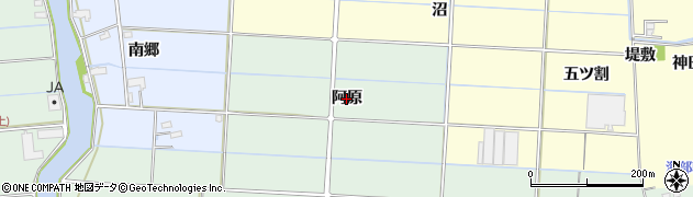 愛知県愛西市雀ケ森町（阿原）周辺の地図