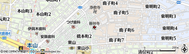 善林寺周辺の地図