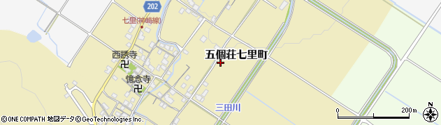 滋賀県東近江市五個荘七里町周辺の地図