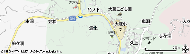愛知県豊田市大蔵町（漆上）周辺の地図