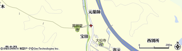愛知県豊田市加納町元薬師周辺の地図