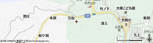 愛知県豊田市大蔵町（花立）周辺の地図