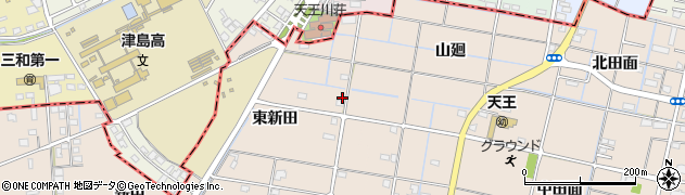 愛知県愛西市柚木町西田面131周辺の地図