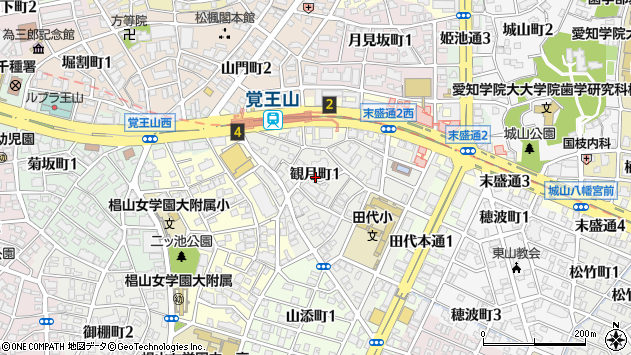 〒464-0831 愛知県名古屋市千種区観月町の地図
