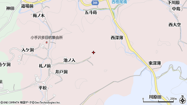 〒444-2533 愛知県豊田市小手沢町の地図