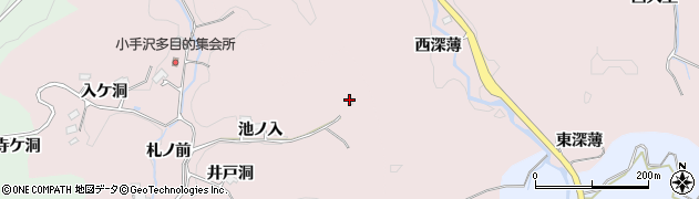 愛知県豊田市小手沢町（池ノ入）周辺の地図