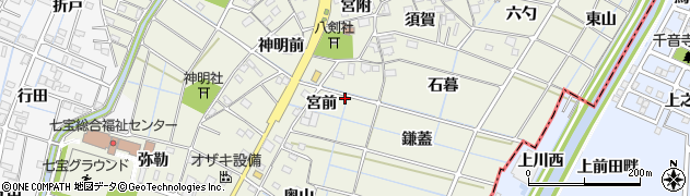 愛知県あま市七宝町桂周辺の地図