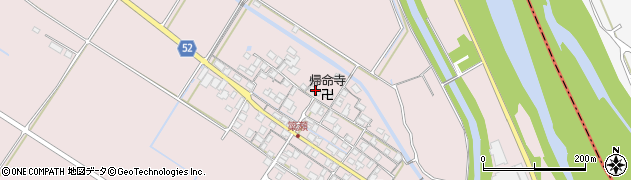 滋賀県東近江市五個荘簗瀬町周辺の地図