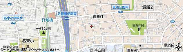 愛知県名古屋市名東区貴船1丁目周辺の地図