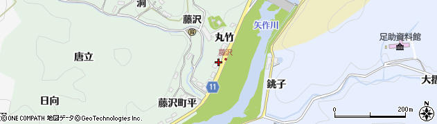 愛知県豊田市藤沢町（丸竹）周辺の地図