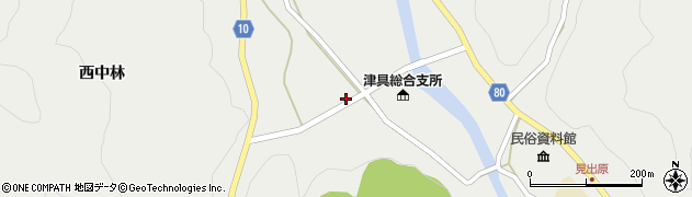 愛知県設楽町（北設楽郡）津具（中林）周辺の地図
