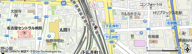 愛知県名古屋市中村区笹島町周辺の地図