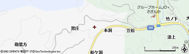 愛知県豊田市中立町（黒庄）周辺の地図