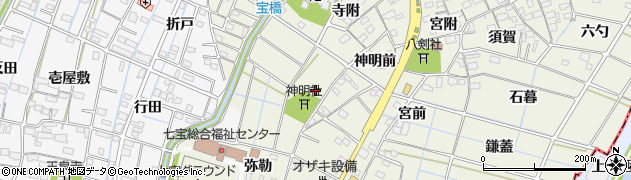 愛知県あま市七宝町桂（神明）周辺の地図