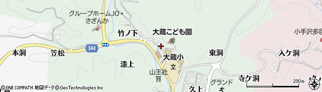 愛知県豊田市大蔵町本城周辺の地図