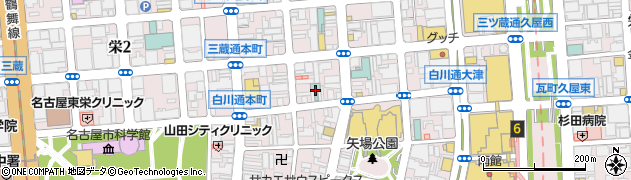 ホテルウィングインターナショナルセレクト名古屋栄周辺の地図