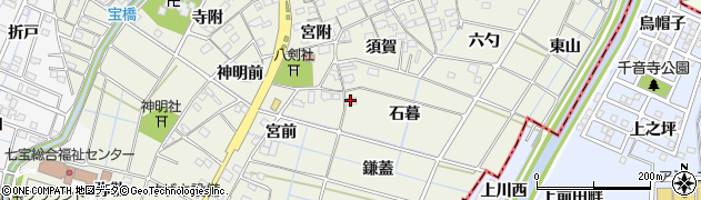 愛知県あま市七宝町桂（石暮）周辺の地図