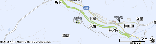 愛知県豊田市摺町尊坊周辺の地図