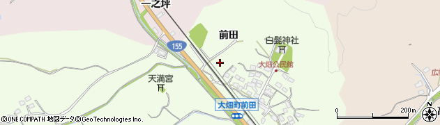 愛知県豊田市大畑町（前田）周辺の地図