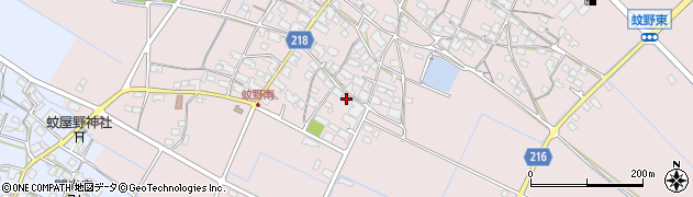 滋賀県愛知郡愛荘町蚊野1353周辺の地図