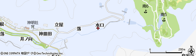 愛知県豊田市摺町水口周辺の地図