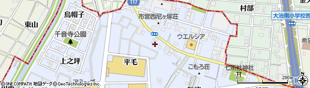愛知県名古屋市中川区富田町大字千音寺（一本松）周辺の地図