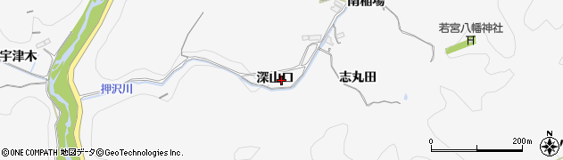 愛知県豊田市押沢町（深山口）周辺の地図