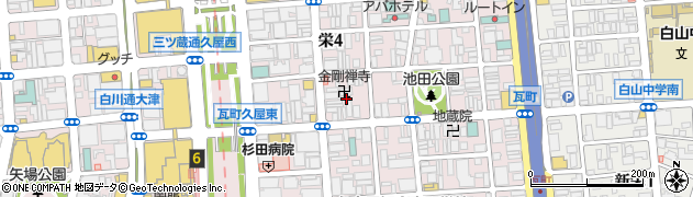 愛知県名古屋市中区栄4丁目17周辺の地図
