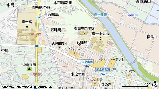 〒416-0905 静岡県富士市五味島の地図