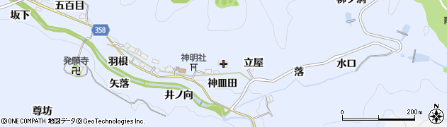 愛知県豊田市摺町立屋周辺の地図