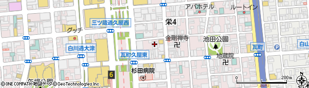 リンゴ屋　名古屋栄店周辺の地図