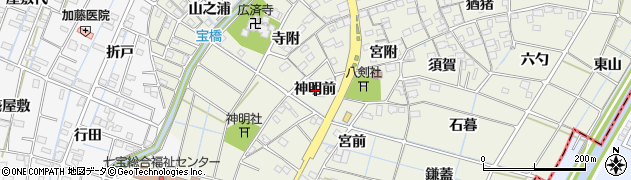 愛知県あま市七宝町桂神明前周辺の地図
