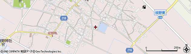 滋賀県愛荘町（愛知郡）蚊野周辺の地図