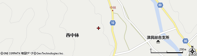 愛知県設楽町（北設楽郡）津具（西中林）周辺の地図
