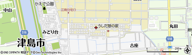 愛知県津島市牛田町（江南）周辺の地図
