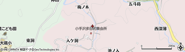 愛知県豊田市小手沢町宮下周辺の地図