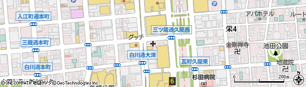 アクシス（ＡＸＩＳ）　栄店２Ｆ周辺の地図