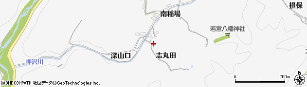 愛知県豊田市押沢町（志丸田）周辺の地図