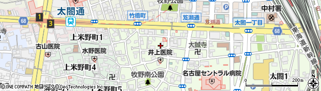 愛知県名古屋市中村区太閤4丁目周辺の地図