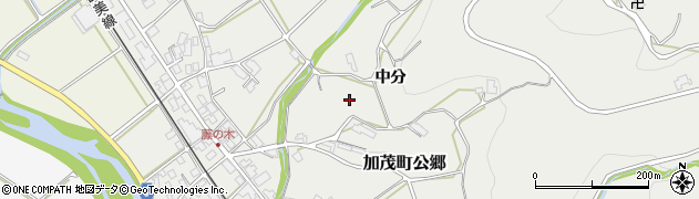 岡山県津山市加茂町公郷（中分）周辺の地図