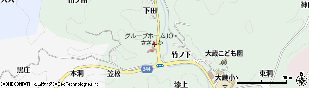 愛知県豊田市大蔵町大木本周辺の地図