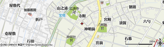 愛知県あま市七宝町桂寺附21周辺の地図