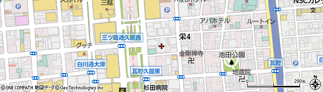 愛知県名古屋市中区栄4丁目15周辺の地図