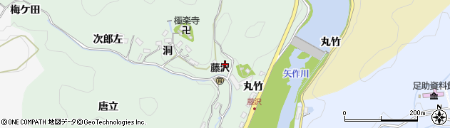 愛知県豊田市藤沢町周辺の地図