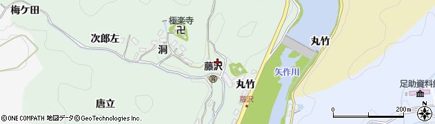 愛知県豊田市藤沢町周辺の地図