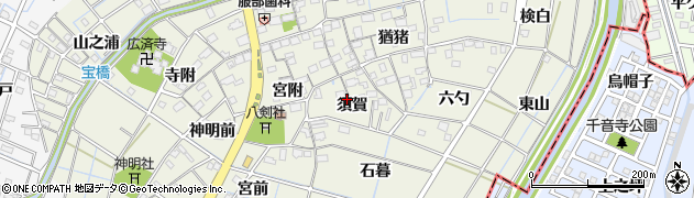愛知県あま市七宝町桂（須賀）周辺の地図