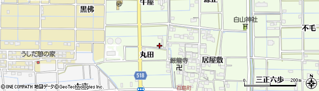 愛知県津島市百島町（丸田）周辺の地図