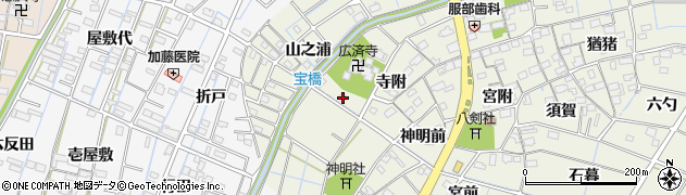 愛知県あま市七宝町桂寺附44周辺の地図